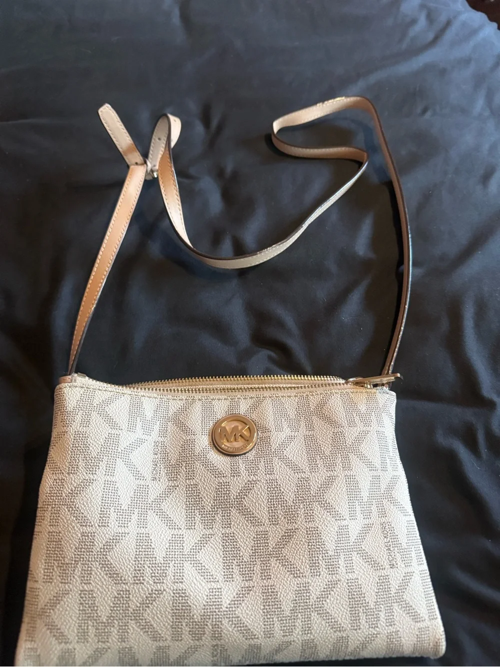 Michael Kors Neutral Logo Crossbody with Card Case